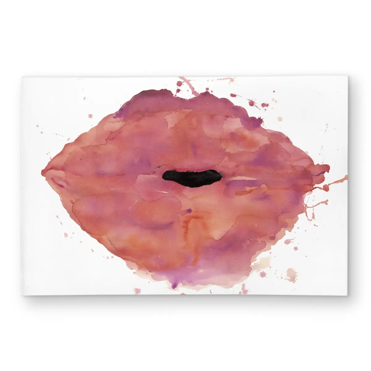 360 stand Decorative Outdoor Rug, 2x3 ft Rectangle Polyester Chenille Rug, Weatherproof Watercolor Lipstick Print Artistic Illustrative Home Decor Carpet, Home Decorative Rugs