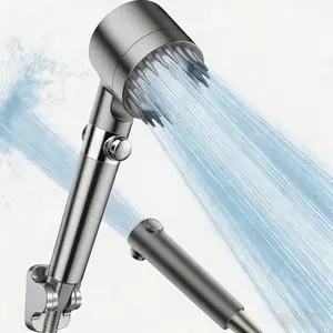 Filtered Shower Head with Handheld - High Pressure 3 Spray Modes Showerhead with Filters, 6 Replaceable Water Softener Filters for Hard Water | Ion Shower Drops Head with 75" Anti-Burst Hose