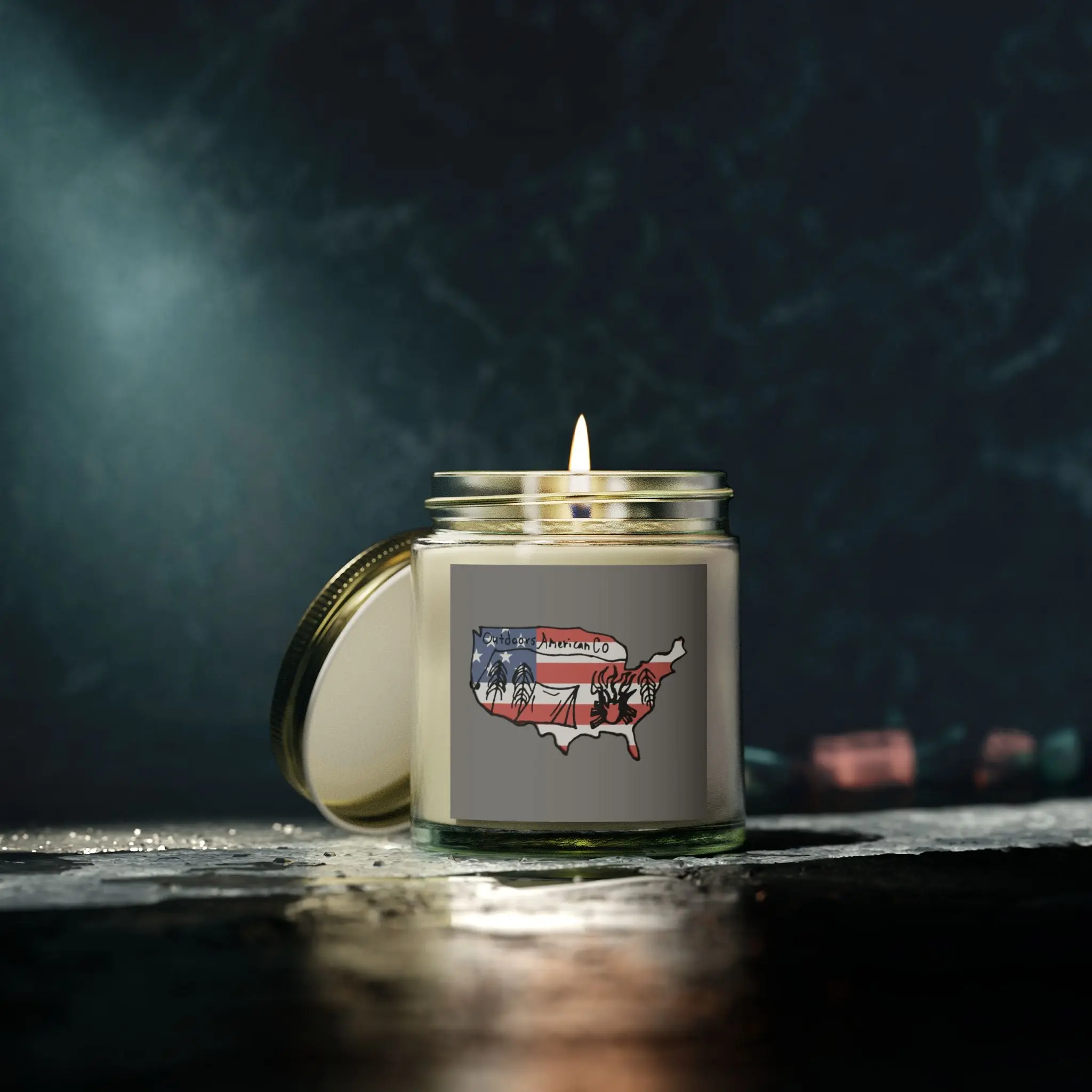 Scented Candles, Coconut Apricot Wax 4oz & 9oz, Long Lasting, Hand Poured in USA, Gold Lid, Amber & Clear Vessels, 20+ Hours Burn Time - Decor