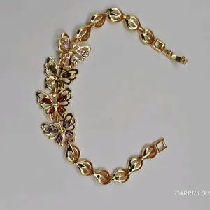 butterflies bracelet fashion style  Gold-plated