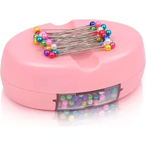 Pin Holder,   Pincushion with Drawer, Pin Cushion with 100 count Ball  Straight Pins for Sewing,  Cushions Bobby Pin Holder Paper Clip Organizer for Quilting