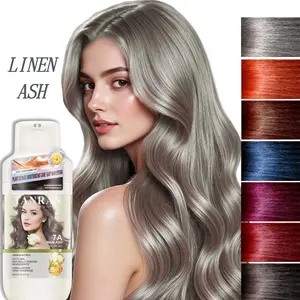 Sliver Gray Hair Dye Shampoo, 5-in-1 Hair Color Shampoo for Gray Hair Coverage for Women & Men, Natural Sliver Gray Shampoo Hair Dye Colors Hair in Minutes, Natural Color Depositing Conditioner Haircare Gentle Salon Unisex keracolor  copper ginger  dye