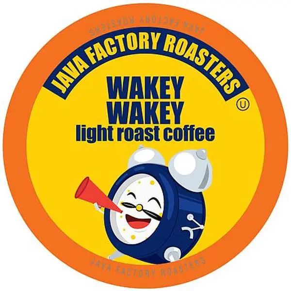 Two Rivers Coffee Java Factory Light Roast Coffee Pods, Wakey Wakey 80-Count