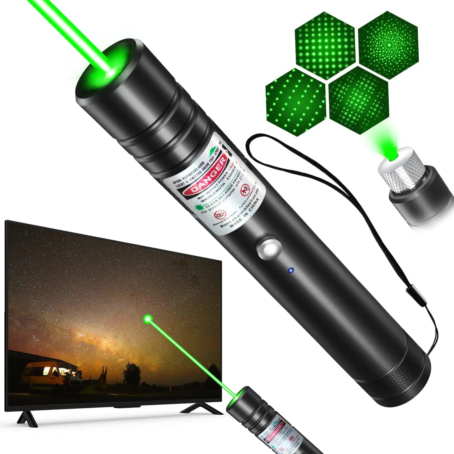 [Already have 10K favorites]Rechargeable Green Laser Pointer/ Line Light Flashlight Long Distance Range for TV/LED/LCD Screens  Flashlights Presentation, Laser Pointer Cat Toy，Office / Outdoors / Astronomic / Construction SummerVibes petlovers