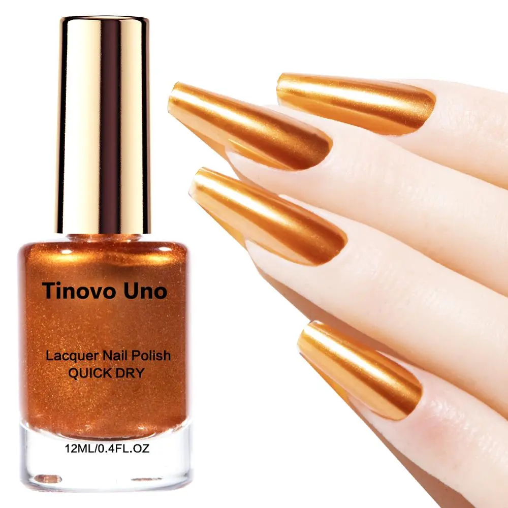 Quick Dry Metallic Fingernail Polish, Long-lasting Easy Application Nail Art Polish, Liquid Formula Nail Art Product for Camping, Travel, Party, Nail Care, Fast Drying Nail Polish