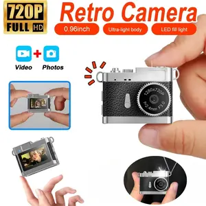 1PC Mini Camera with Screen Indoor Home Outdoor Sport HD 720p Portable Vintage Very Small Camcorder Video Recorder Support TF Card Boys and Girls' Birthday Gifts Graduation Gifts Premium Portable Camcorder