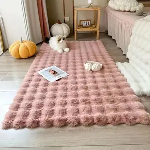 Solid Color Soft Floor Mat, 1 Count Non-slip Plush Floor Carpet, Decorative Area Rug for Home Living Room Bedroom, Fluffy Bedroom Rug, Home Decor