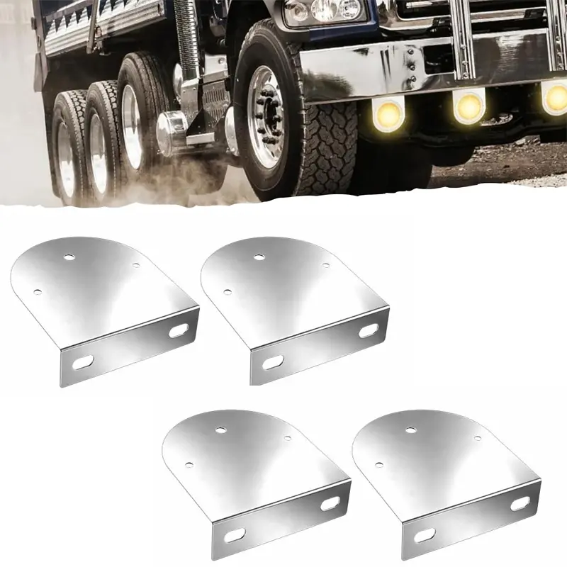 2/4Pcs Watermelon LED Light stainless steel brackets, 304 Stainless Steel Mounting Brackets with Pre-Drilled Holes, Universal Watermelon Light L-Shape Holder for Car Truck Underglow Side Tail Roof Auxiliary Lights