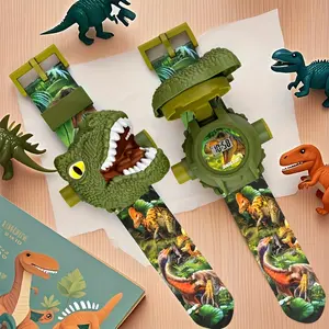 Kids' Electronic Dinosaur Projector Watch, 24-Image Interactive STEM Learning Toy with Time-Date Display, Flashlight Function, Adjustable Definition Display, Ideal Birthday Gift