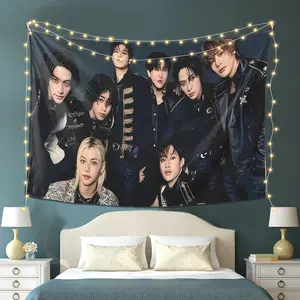 SKZ Stray, tapestry, suitable for decoration in living rooms, bedrooms, dormitories, birthday and festival gifts, a masterpiece for the bedroom, with street aesthetic style, easy hanging design, an ideal gift, bedroom decor cool stuff for room tapestry