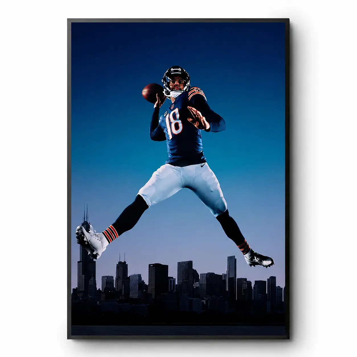 Poster Madden 27 Standard Poster Caleb Williams Chicago Bears Cover Art Print sohochic