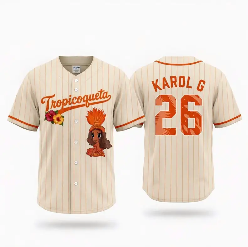 KG Tropicoqueta Baseball Jersey, Concert Outfit, Limited Drop Tee, Gift For Fans