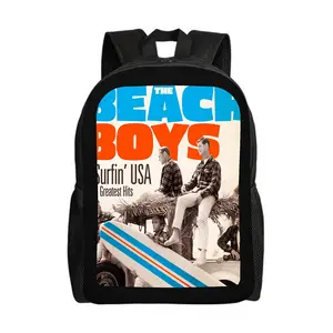 Beach-Boys-Backpacks for Girls, Cute School Backpack, Aesthetic Bookbag for Teens, Lightweight Classic Backpack for Travel, Work, Picnic A-4
