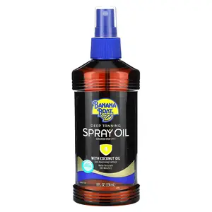 Banana Boat Deep Tanning Spray Oil with Coconut Oil, SPF 4, 8 fl oz (236 ml)