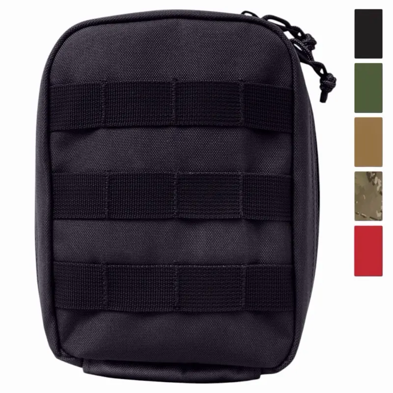 Rothco MOLLE Tactical First Aid Kit - Compact Portable Tactical Accessories with 7" x 8" x 3" Zippered Bag, Soap, Gloves, Tweezers, Ointment, 20+ Bandages for Emergency Safety Needs (Multiple Colors), Di(2-Ethylhexyl)Phthalate (Dehp)