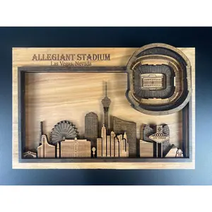 Allegiant Stadium 3D Wood Sign – Personalized Las Vegas Raiders Wall Art
