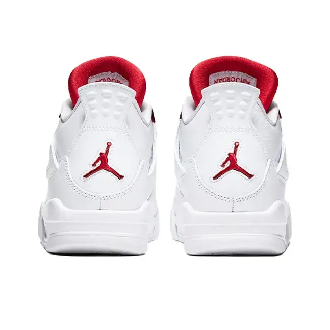 All White Grain Leather Mesh Low Top Sneakers Red Metal Accent Air Cushion Sole Minimal Retro Unisex Casual Basketball Shoes