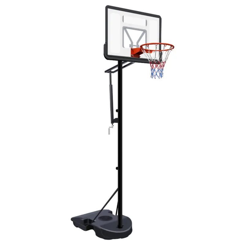 Bellemave Portable Basketball Hoop for Youth & Adults, Height-Adjustable 6.9-10 ft System with 34" Polycarbonate Backboard & Wheeled Base for Indoor/Outdoor Gyms, Backboards, Children, Heavy-Duty Steel, Metal, Swimming Pool, Nylon Net, Public Parks, Pvc