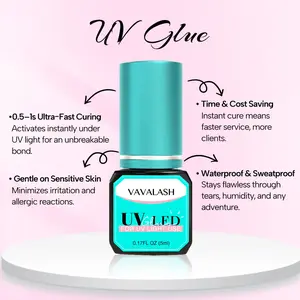 lash supplies Clear lash Glue For UV/LED Light 5ml 0.5-1s