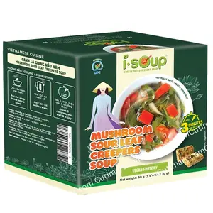 I-Soup Mushroom Sour Leaf Creepers Soup Freeze Dried Instant Soup (Canh Lá Giang Nấu Nấm) - 50g / 1.76oz