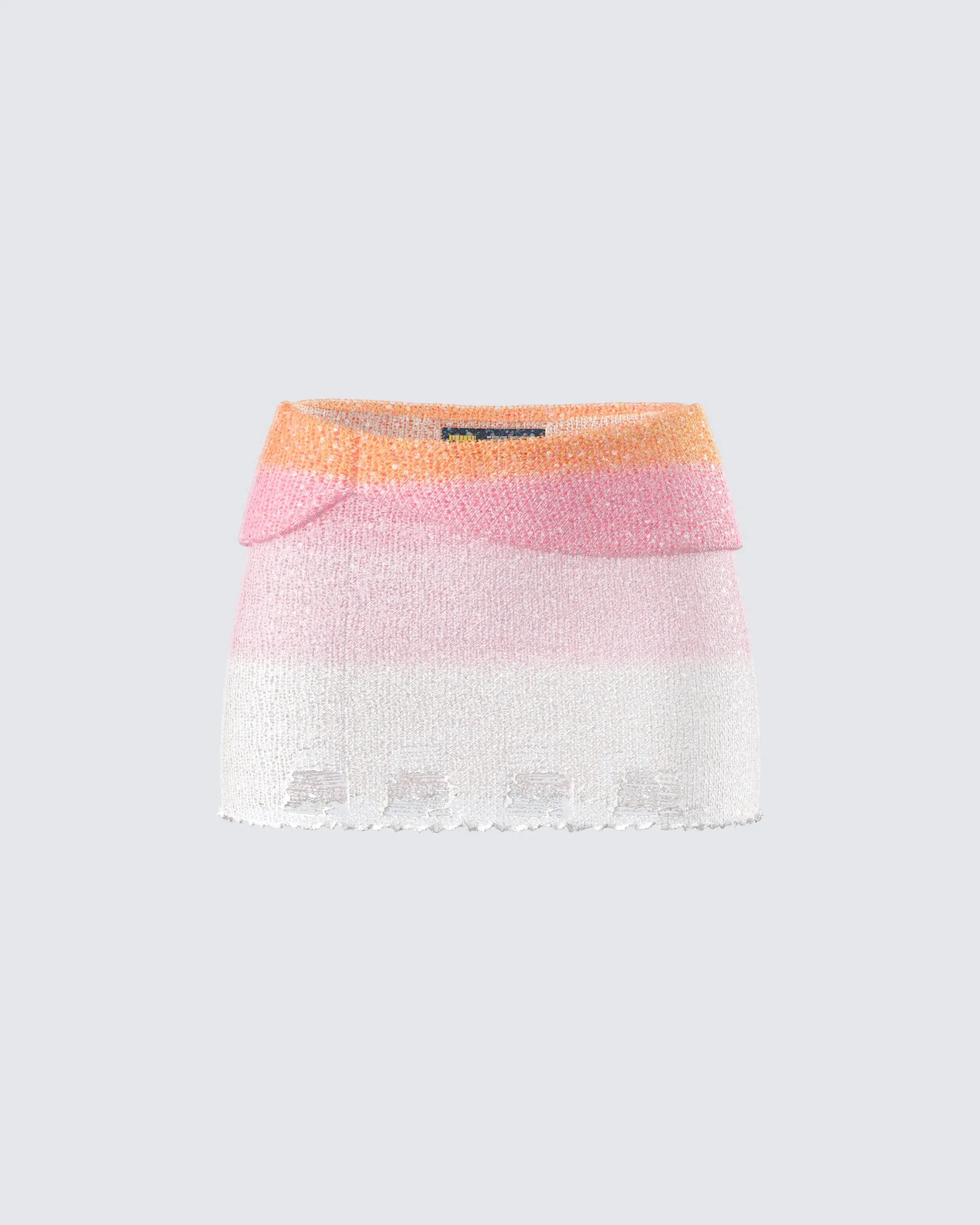 Women's Sequin Mini Skirt with a Gradient Ombre Pattern, Fitted Polyester with a Scalloped Hem in Bubblegum Pink, Short Skirts, Sequin Skirts, Dress Up, 00S Skirts