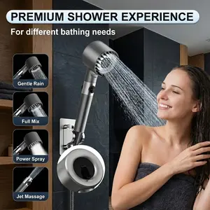 Handheld Shower Head High Pressure, Multi-Mode Filtered Shower Head Massage With ON/OFF Switch Hard Water Must Have For Home Bathroom Rain Shower Head, High Pressure Showerhead