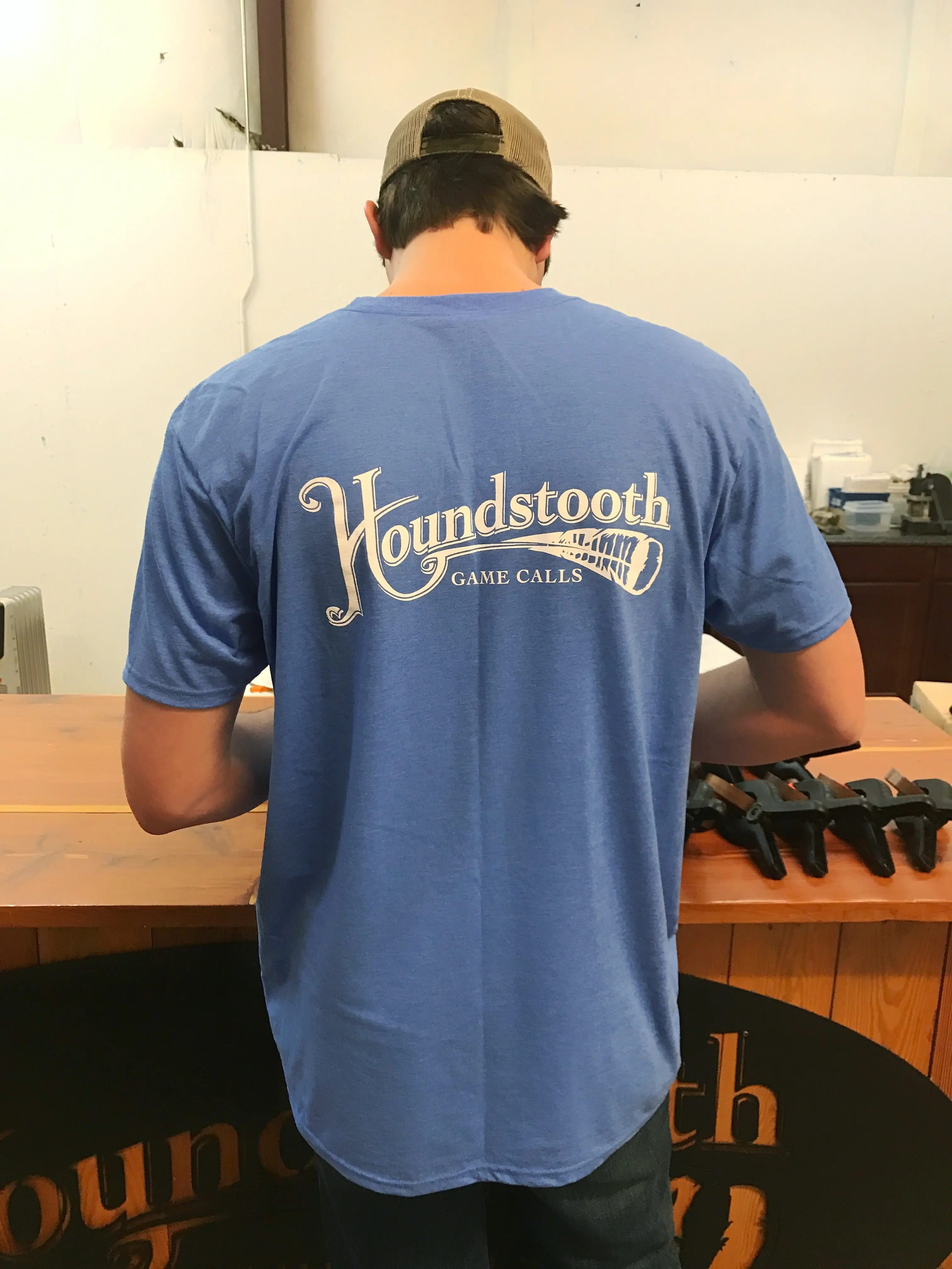Heathered Blue Houndstooth Logo T-Shirt Heathered Blue Houndstooth Logo T-Shirt