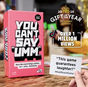 Party card game You Can't Say UMM: A Party Game for Family and Adults, Fast-Paced Family Word Game, Bonus Content Included，Suitable for group gatherings, an ideal choice as a Valentine's Day gift