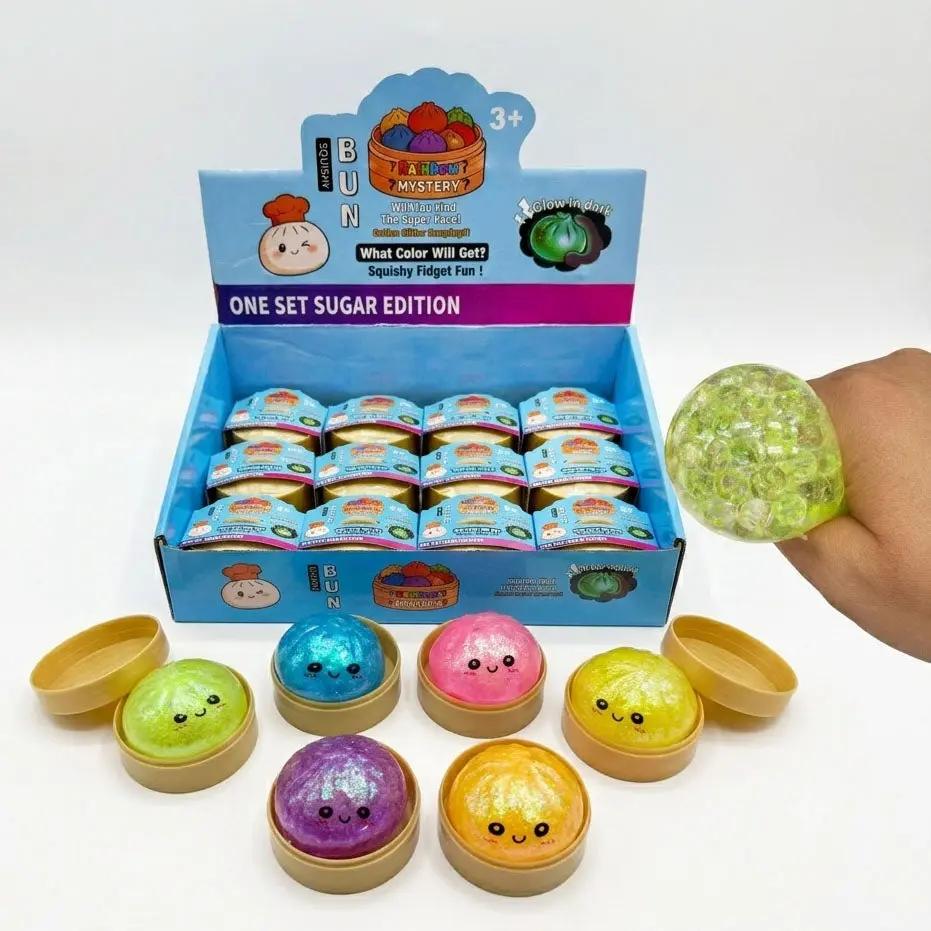 Mini Squishy Glow-in-the-dark Dumplings with Beads Inside