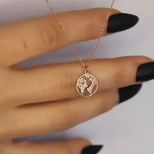 Brilliant Earth Necklace ¥ Earth Symbol Necklace ¥ Earth Sign Necklace