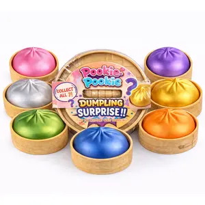 Pookie Pookie Metallic Dumpling Surprise Squishy Toy – Shiny Sensory Stress Relief Fidget, Squish & Relax Collectible Gift for Kids & Adults