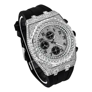 Men's Urban Quartz Wrist Watch, 43mm Case, Silicone Band
