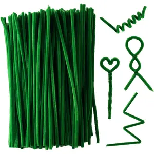 200Pcs Green Bulk Pipe Cleaners Craft Supplies