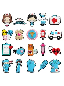 20pcs nurse series shoe charms shoe accessories decoration suitable for sandal garden shoes accessories party gift
