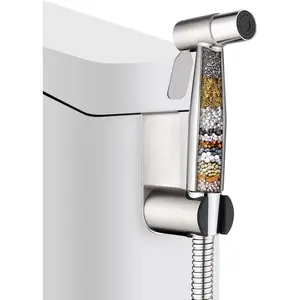 Handheld Bidet Sprayer for Toilet with Filter, Adjustable Water Pressure Stainless Steel Jet Spray for Toilet, Filtered Fresh Water for Feminine Wash and Cloth Diaper Rinsing