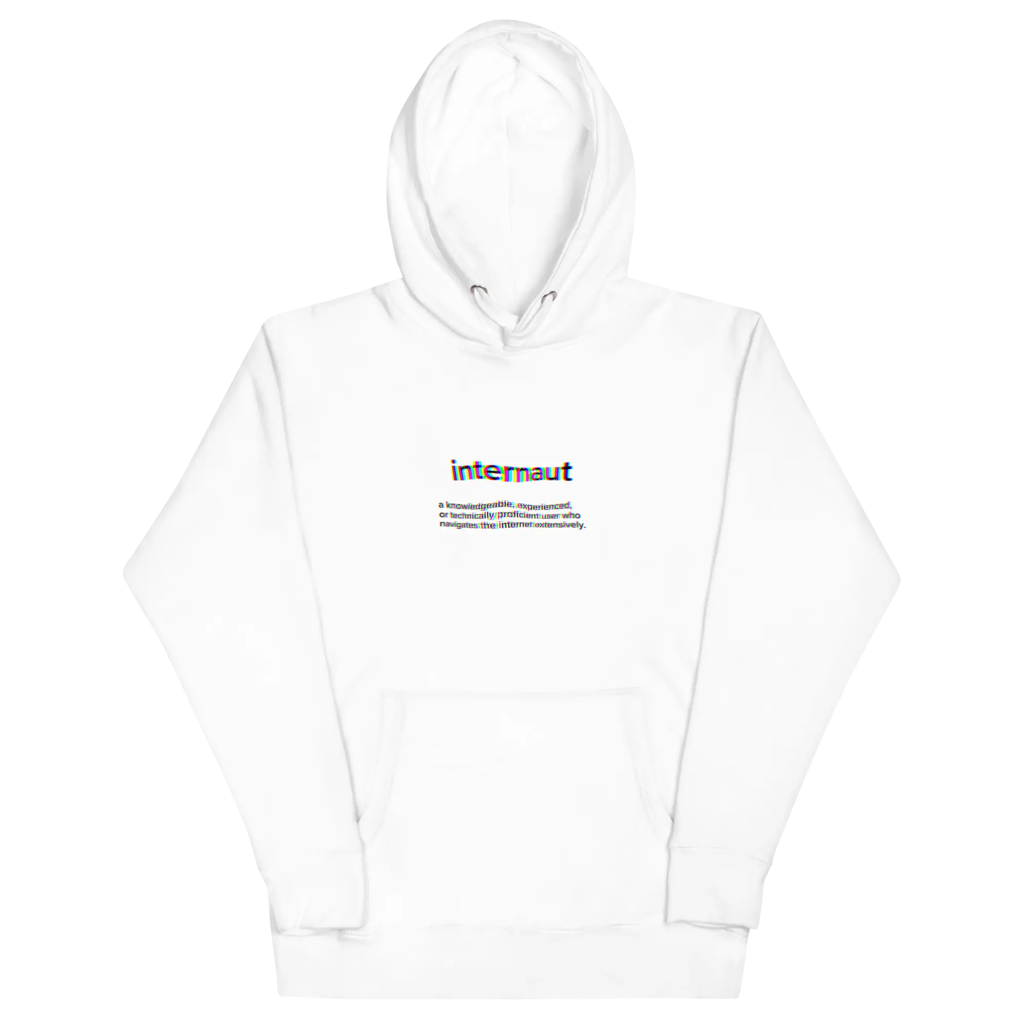 Men's Internaut Definition Graphic Hoodie, Classic Streetwear Pullover Top in Soft Cotton Blend Fabric with Matching Drawstrings, Tops, Pouch Pocket, Sweatshirts