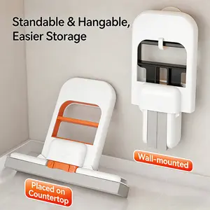 Mini mop 2026 new upgraded portable self-priming small space wet dry dual-purpose orange mop with sponge, suitable for cleaning bathroom, kitchen and desktop glass
