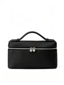 High-Quality Soft PU Leather Crossbody Shoulder Bag, Fashionable Minimalist Heart Lock Dual Zipper, All-Season Casual Style, Crossbody Purse
