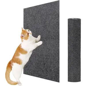 Cat Wall Scratcher Mat with Nano Tape,Anti Cats Scratch Furniture Couch Carpet Corner Protector for Indoor,Trimmable Cat Scratching Pad Board Sofa Replacement