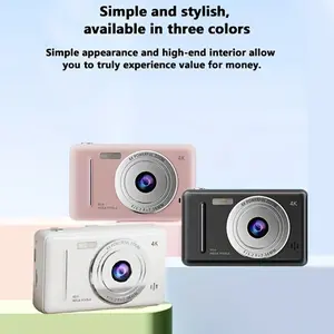 Portable Lightweight Vintage Ccd Entry-Level Compact Camera, Dual Lens Flash Camera, Hybrid Autofocus, Digital Zoom, Fixed Focus, Lithium Battery