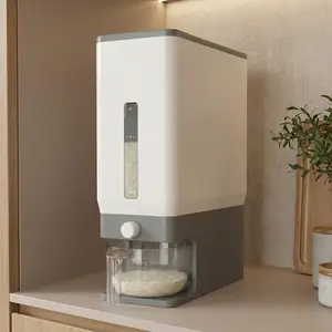 Lifewit Rice Container, Airtight Dispenser with Visible Barrel, Moisture Proof Storage for Grains, Flour, Soybean, Dry Food BPA-Free Utensils
