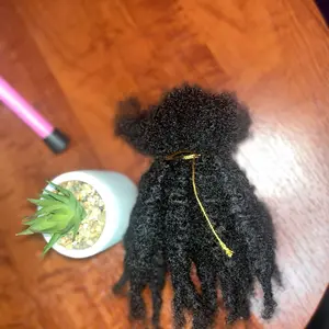 20 Black Hair Budding locs Extension 100% Human with Gold Chain Accent for Stylish Looks burmese curly