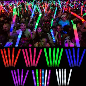 36 Pieces Light Up Sponge Sticks, LED Foam Light Up Sticks, 3 Light Up Modes for Halloween, Christmas, Weddings, Prom, Concerts, Birthdays and Light Up Party Favors Props
