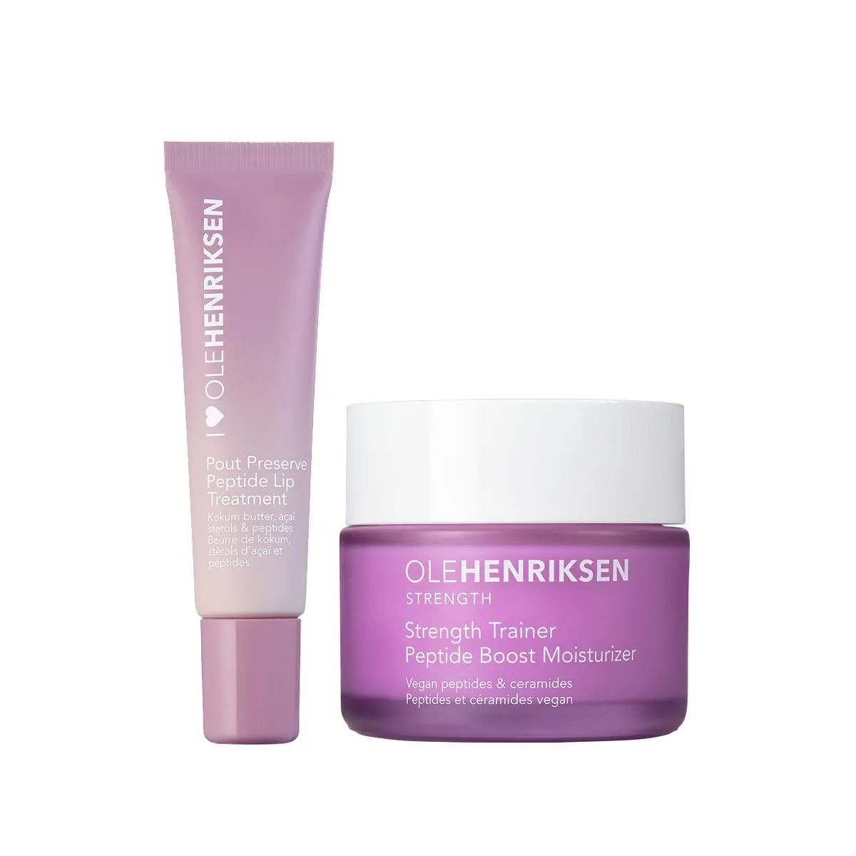 Partners In Peptides - Pout Preserve Peptide Lip Treatment + Strength Peptide Moisturizer Duo