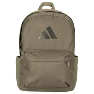 Adidas Classic Three-Stripe Logo Zipper Backpack In Palm Color For Men And Women