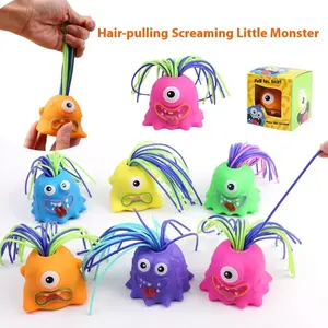 Random Color Screaming Toy, Novelty FunnyHair Pulling Will be Screaming Squeeze Toyfor Kids fidget Sensory Set er Relaxation Stick Solution
