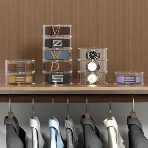 Homewinner Acrylic Display Organizer / Case / Storage Holder for Belt, Watches, Other Accessories Box Boxes Fitting