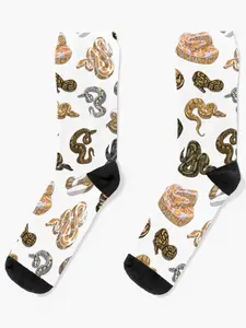 Ball Python Morph Snake Pattern Socks