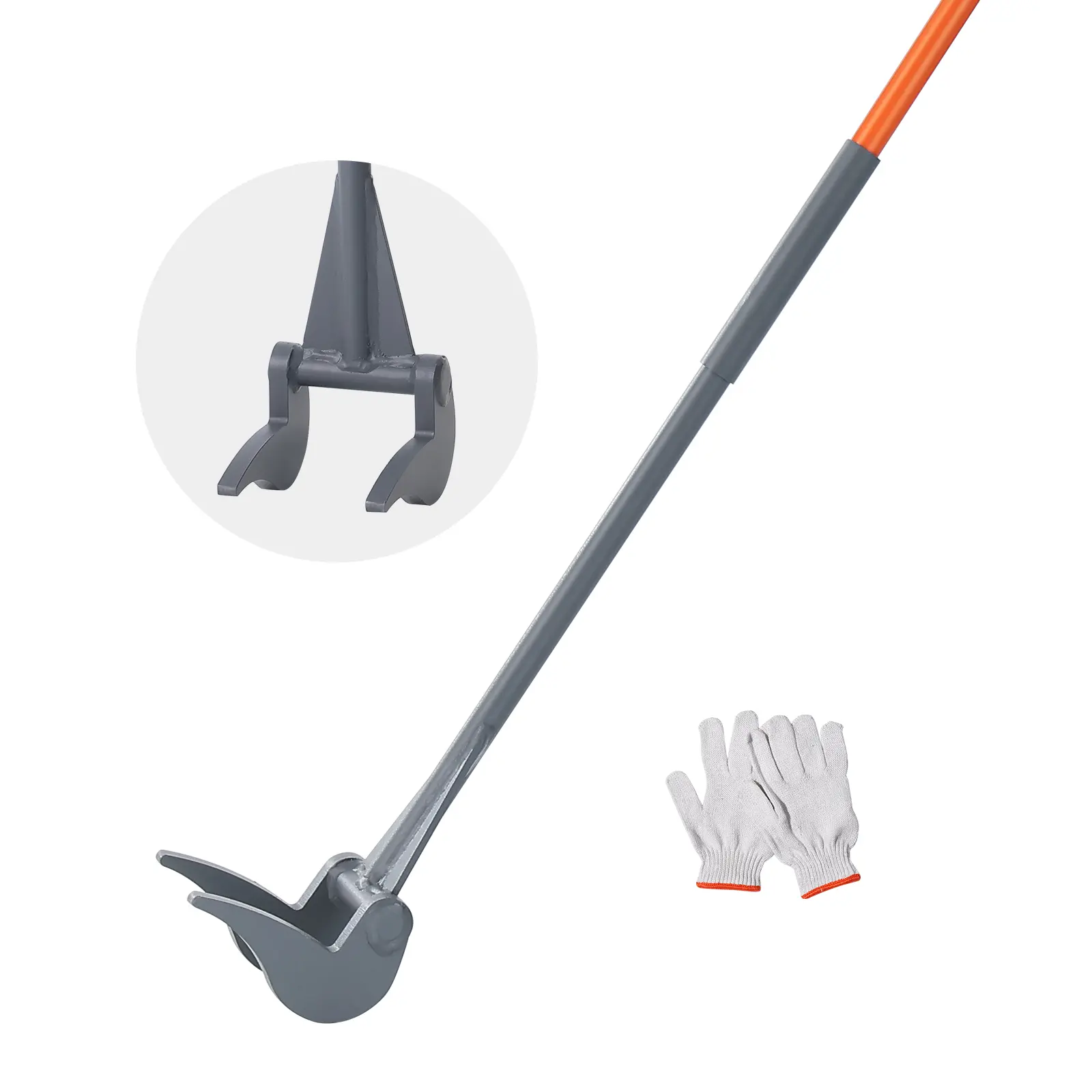 VEVOR Pallet Buster, 50'' Carbon Steel Handle Pallet Breaker, 2000 lbs Weight Capacity, Heavy Duty Deck Board Removal Tool, Deck Wrecker with Non-Slip Grip for Efficient and Effortless Board Removal