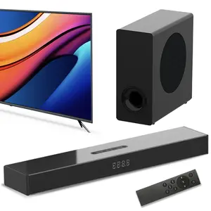 160W 2.1 Deep Bass Subwoofer soundbar 2.1 Channel soundbar with Wired subwoofer 160W Max Output,Wireless TVHD ARC/Opt/AUX Enable outdoor home tv  speakers